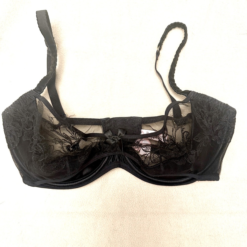 Agent Provacateur Black Unlined Underwire Bra 34DD